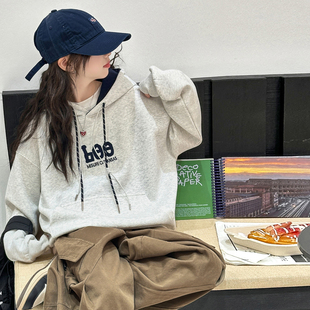 果儿kids刺绣女童卫衣儿童休闲运动上衣2026春秋新款大童女孩衣服