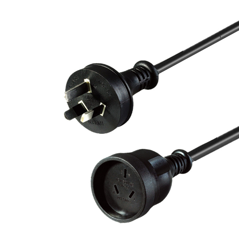 澳洲三插国标10A公母延长线AS3112标准SAA三插三孔延长线1平方5米