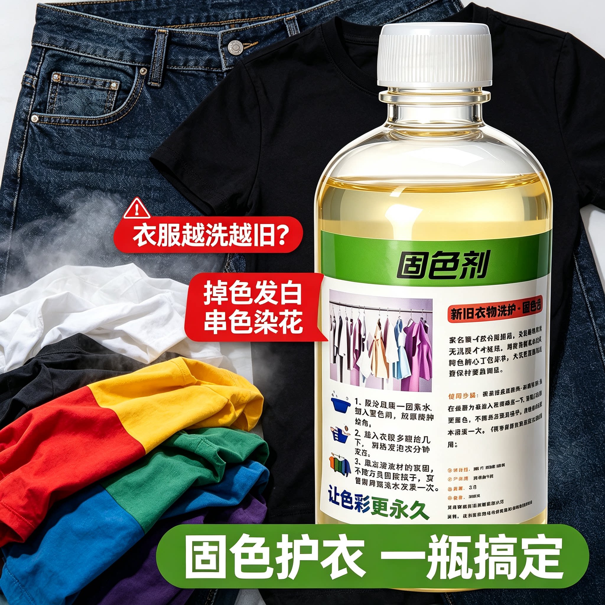 衣服固色增艳剂防褪色染色修复