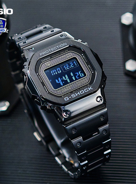 卡西欧手表男金属小方块gshock40周年小金块银块GMW-B5000GD-9PRT