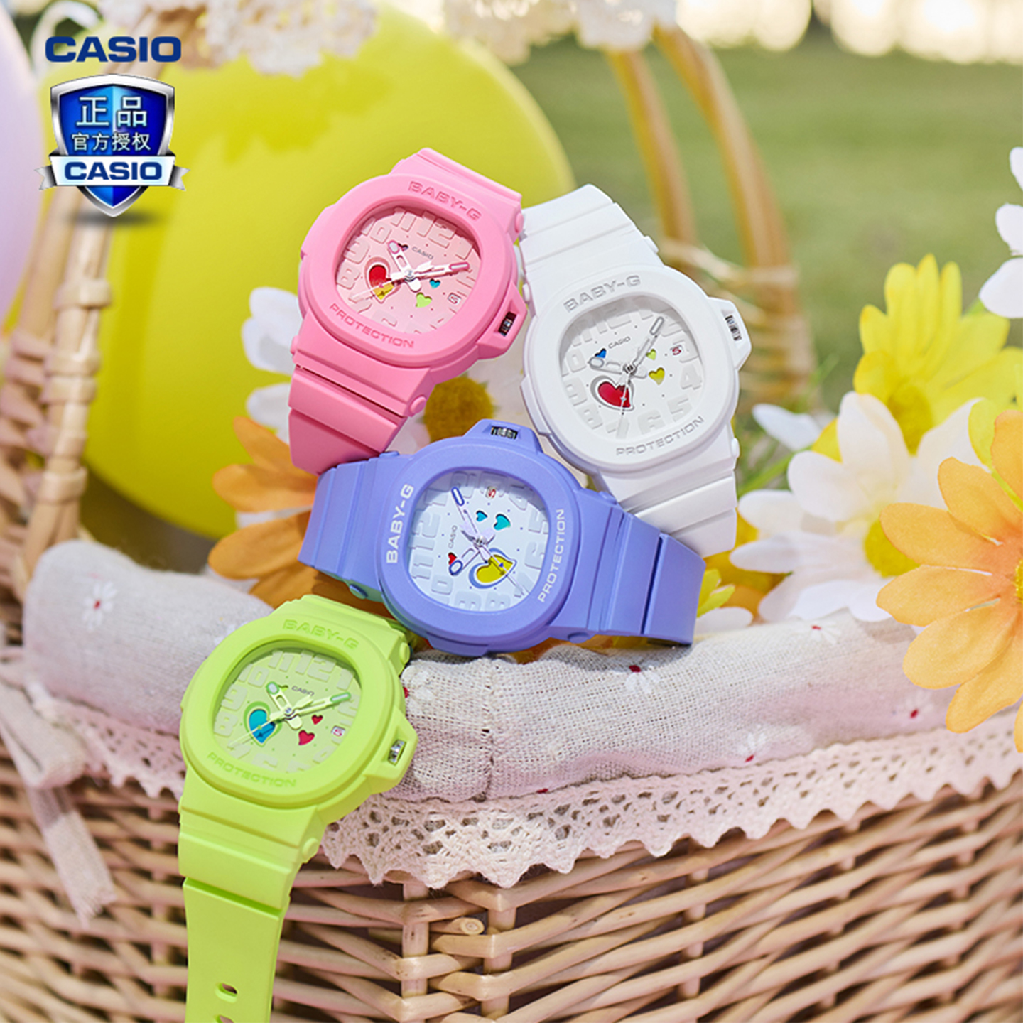 卡西欧手表女BABY-G新款时尚潮流Y2K风学生毕业礼物腕表BGA-10