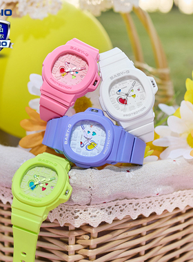 卡西欧手表女BABY-G新款时尚潮流Y2K风学生毕业礼物腕表BGA-10