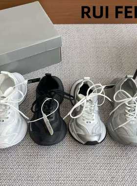 2024新款慢跑老爹鞋女厚底增高休闲运动跑步鞋情侣款百搭透气男鞋