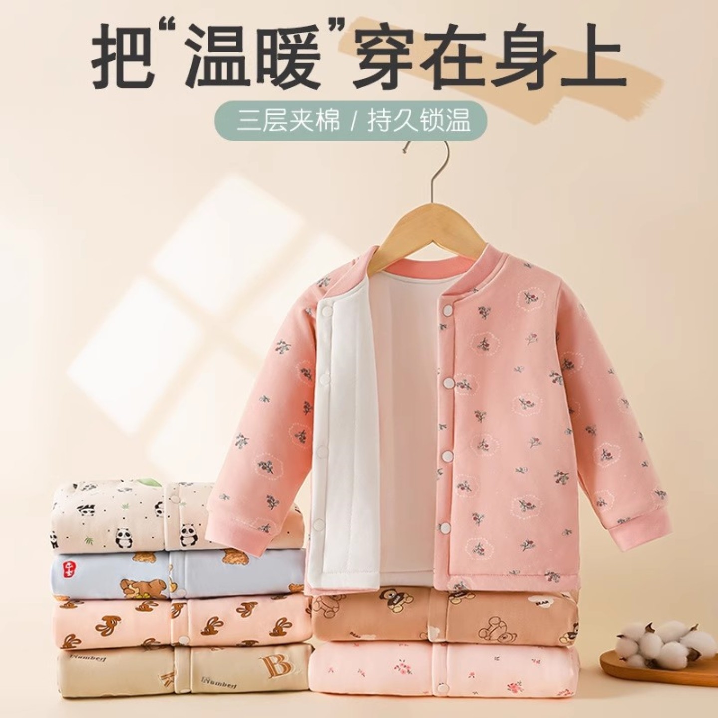 儿童冬装棉服棉花宝宝秋冬夹棉棉袄冬季棉衣棉外套手工棉花衣加厚,童装/婴儿装/亲子装,保暖上装,淘宝优惠券,粉丝福利购,淘宝优惠卷