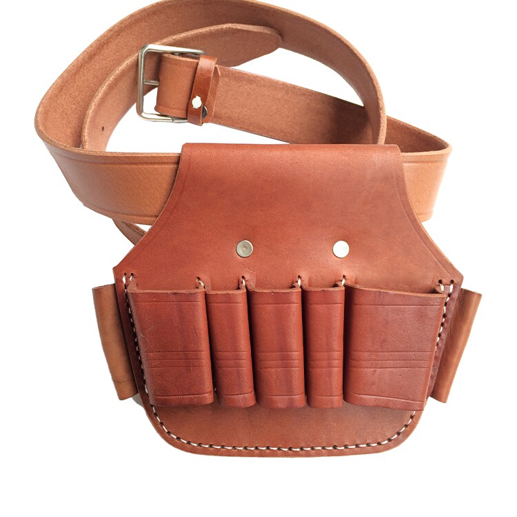 大号电工五联皮套 电工皮带头层纯牛皮腰带腰包工具包 钳套 皮插