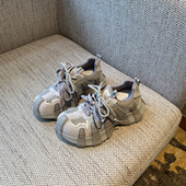 女网面透气运动鞋 跑步鞋 新款 真皮休闲厚底老爹鞋 TFM 2026春季