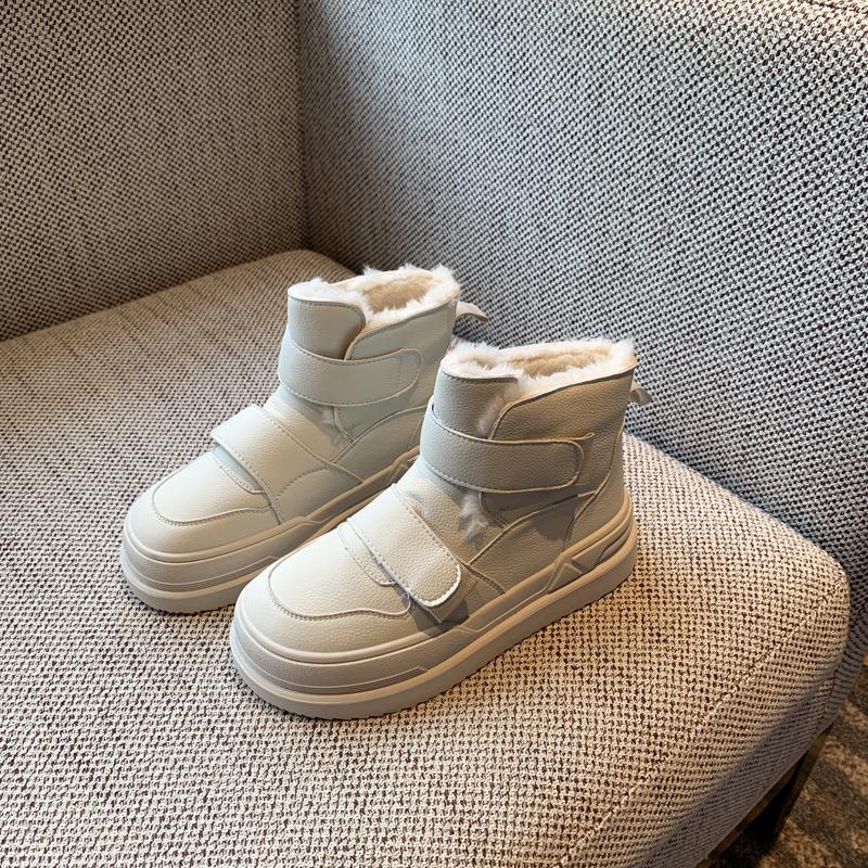 厚底加绒真皮防滑保暖雪地靴