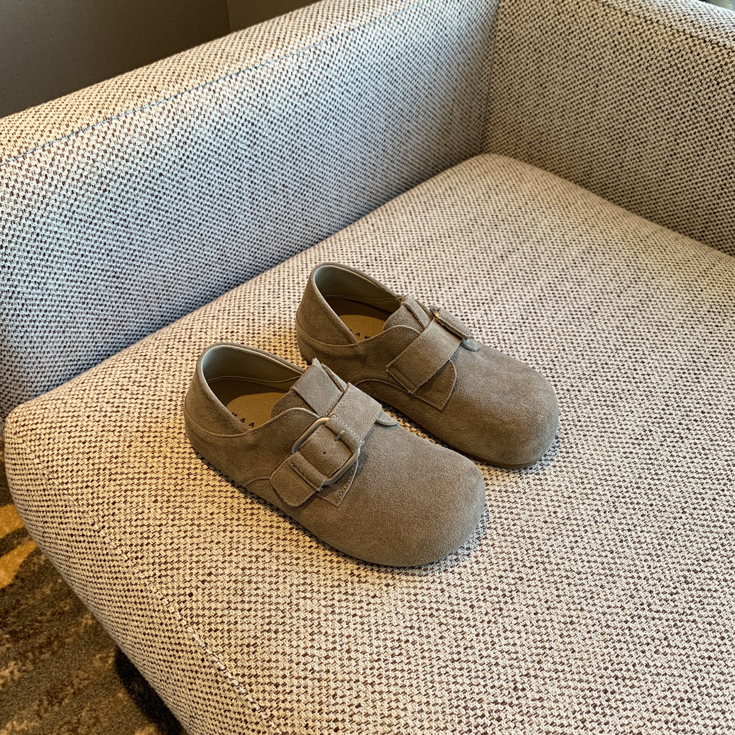 【TFM】2026春季新款牛反绒魔术贴厚底内增高勃肯鞋女休闲单鞋子,女鞋,勃肯鞋/软木鞋,淘宝优惠券,粉丝福利购,淘宝优惠卷