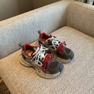 网面透气超轻厚底增高慢跑运动休闲鞋 女2025新款 老爹鞋 女 TFM