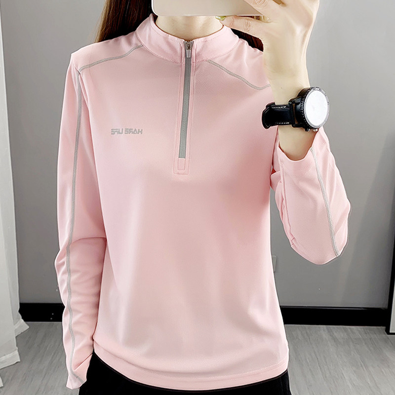 春夏户外速干衣女长袖运动跑步徒步登山上衣吸湿排汗透气快干t恤