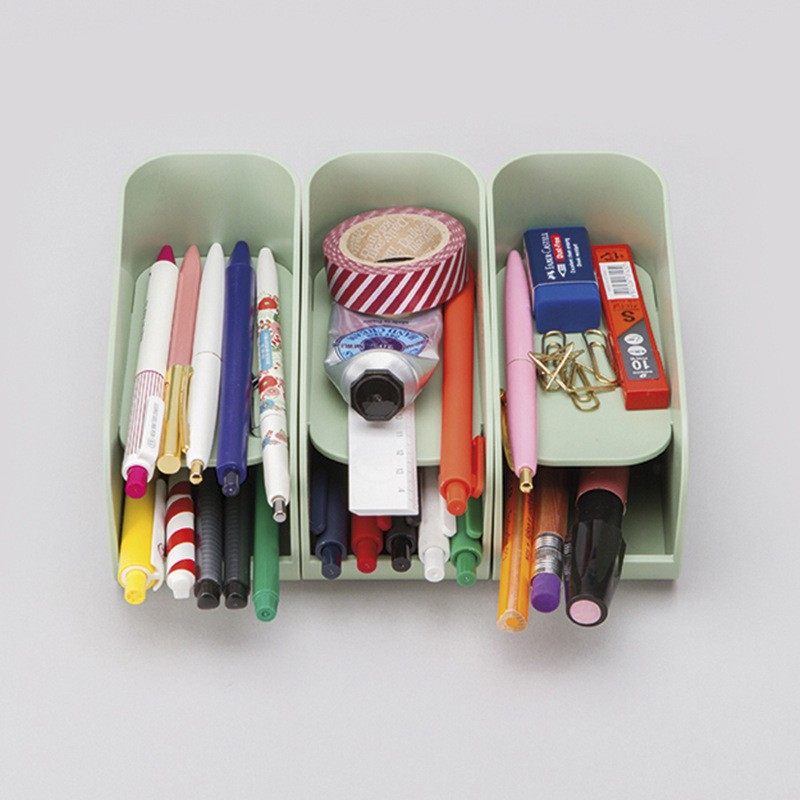 学生书桌面笔筒收纳盒创意时尚电脑屏幕带磁吸斜插式笔筒 定制