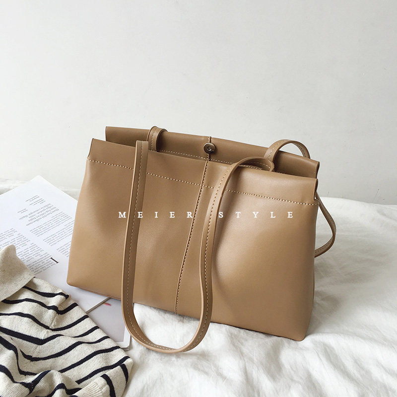 韩国ins简约时尚双隔层托特包腋下包休闲百搭单肩包通勤包女包潮,箱包皮具/热销女包/男包,托特包,淘宝优惠券,粉丝福利购,淘宝优惠卷