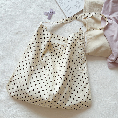 波点帆布包碎花包托特包单肩包