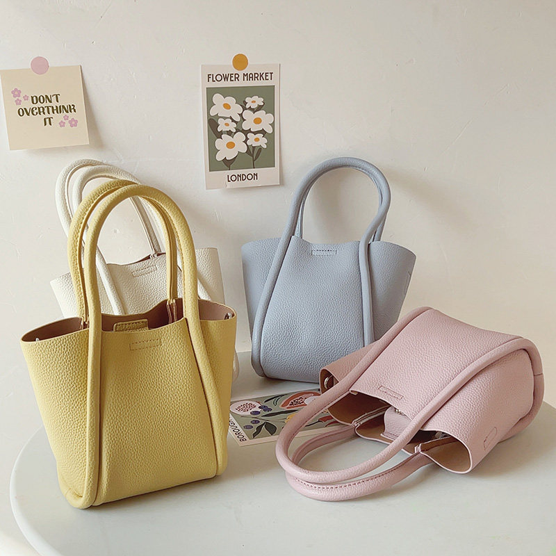 2025春夏新款马卡龙水桶包迷你手提包子母包简约单肩斜挎包托特包