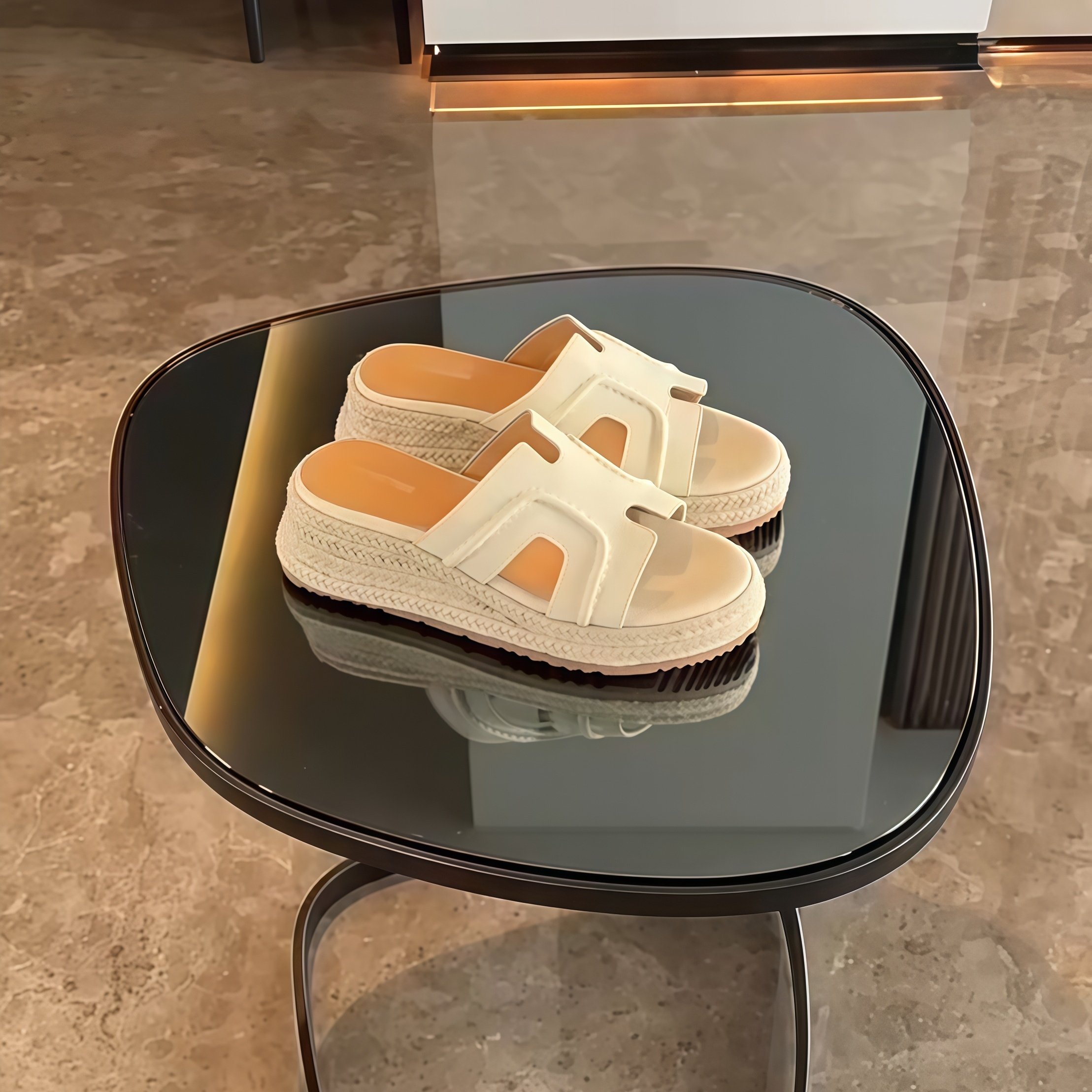 厚底黑色超高跟鞋女2025年春夏款复古坡跟高跟小个子增高罗马凉鞋,女鞋,罗马凉鞋,淘宝优惠券,粉丝福利购,淘宝优惠卷