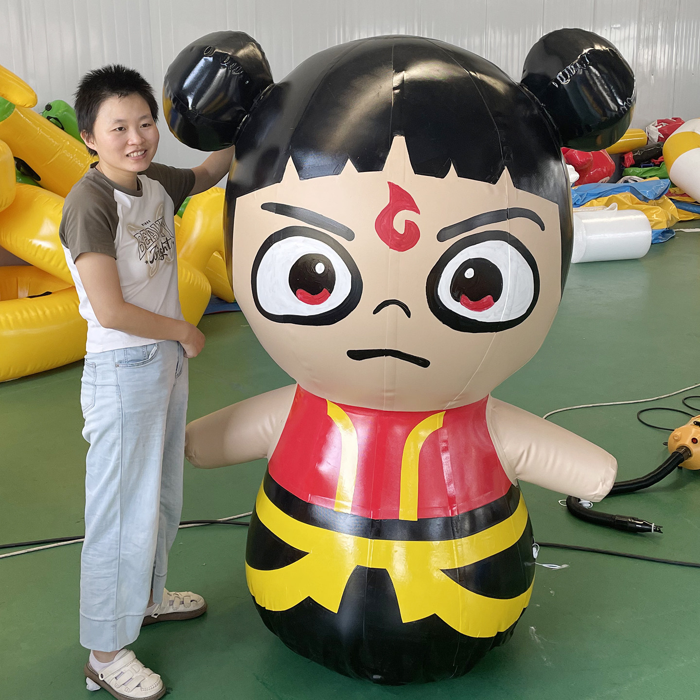 哪扎充气不倒翁商用大号加厚玩具机器猫皮卡丘淘气堡卡通不倒翁