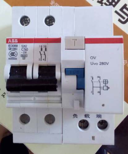 原装ABB微型断路器带漏电 S262-C50+OV 2P 50A询价