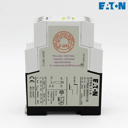 EATON 时间继电器 ETR4-11-A XTTR6A100HS11B询价