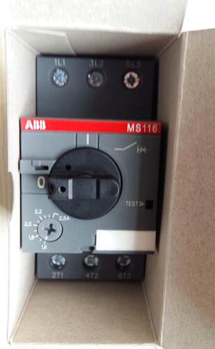 原装ABB电动机起动器 MS116-2.5 (1.6-2.5A)询价