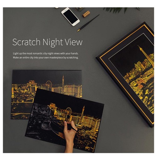 夜景刮刮画韩国价格 夜景刮刮画韩国图片 星期三