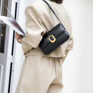 菲小姐订制法式真皮单肩腋下包高级感小众牛皮通勤斜挎小方包女包