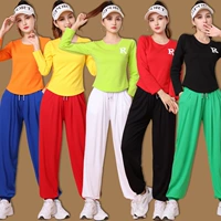Plaza Dance New Clothing Comse, осень -длинная командная танцевальная фитнес -конкурс танцевальная одежда Yang Liping Sportswear