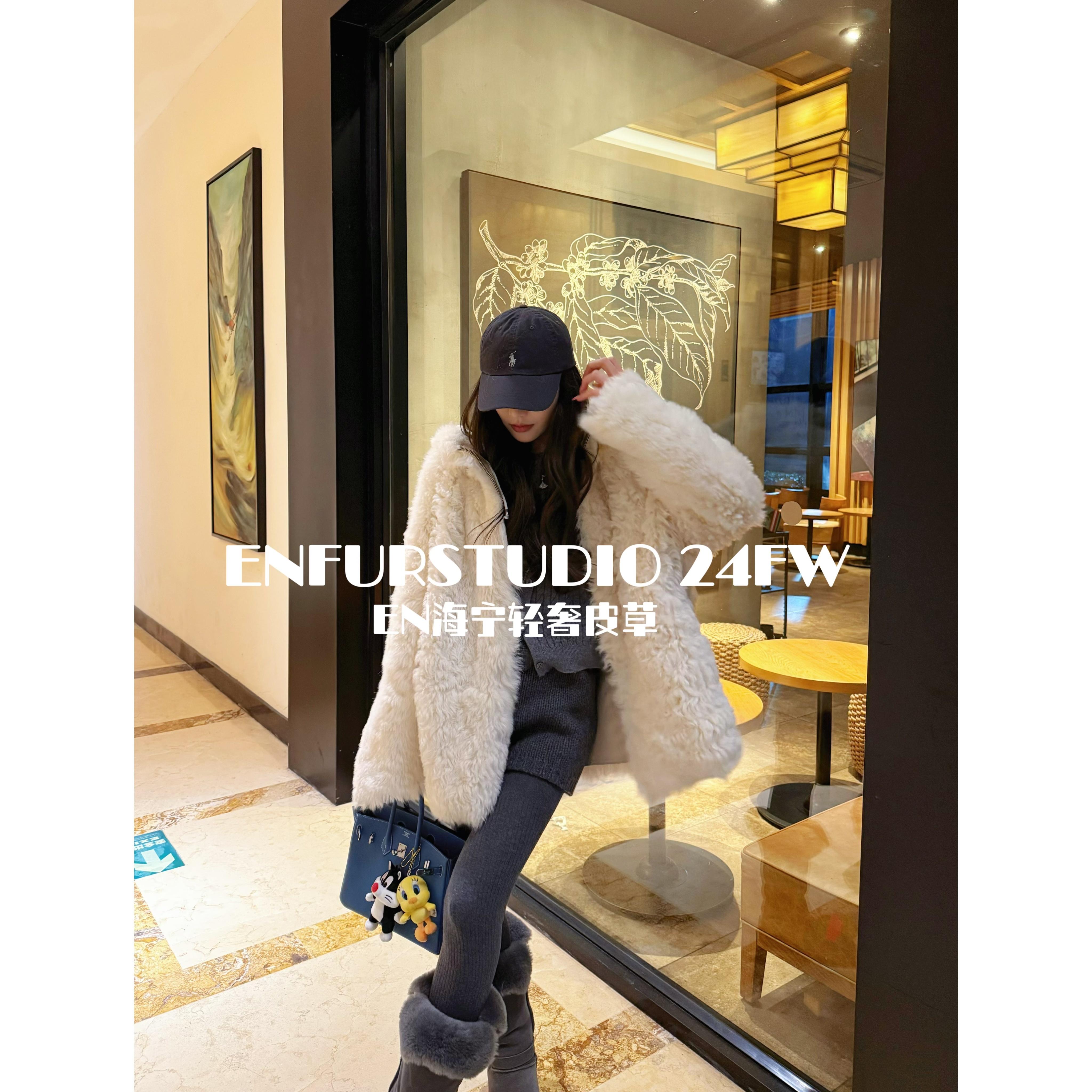ENFUR连帽托斯卡纳皮毛一体皮草