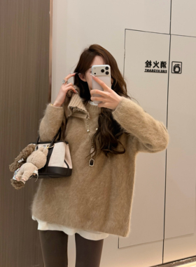 ENFUR | 阿尔巴斯100%拉绒羊绒370g圆领围脖可拆两件套EN886