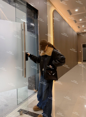 ENFUR | 辣妹儿 山羊绒翻领绵羊皮真皮鹅绒外套GG77519