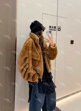 ENFUR | 冬日恋岛 短款翻领水貂皮草外套GG79160