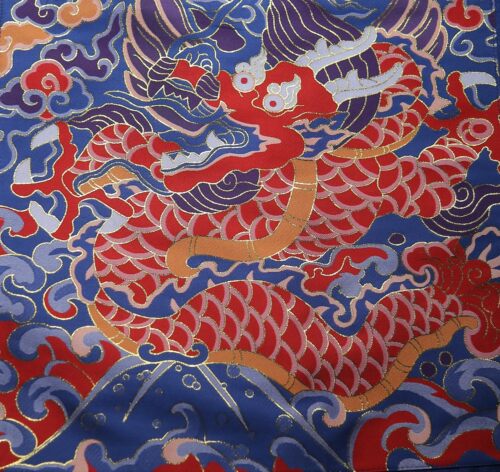 松风水涧汉服补子仿妆花织金工艺