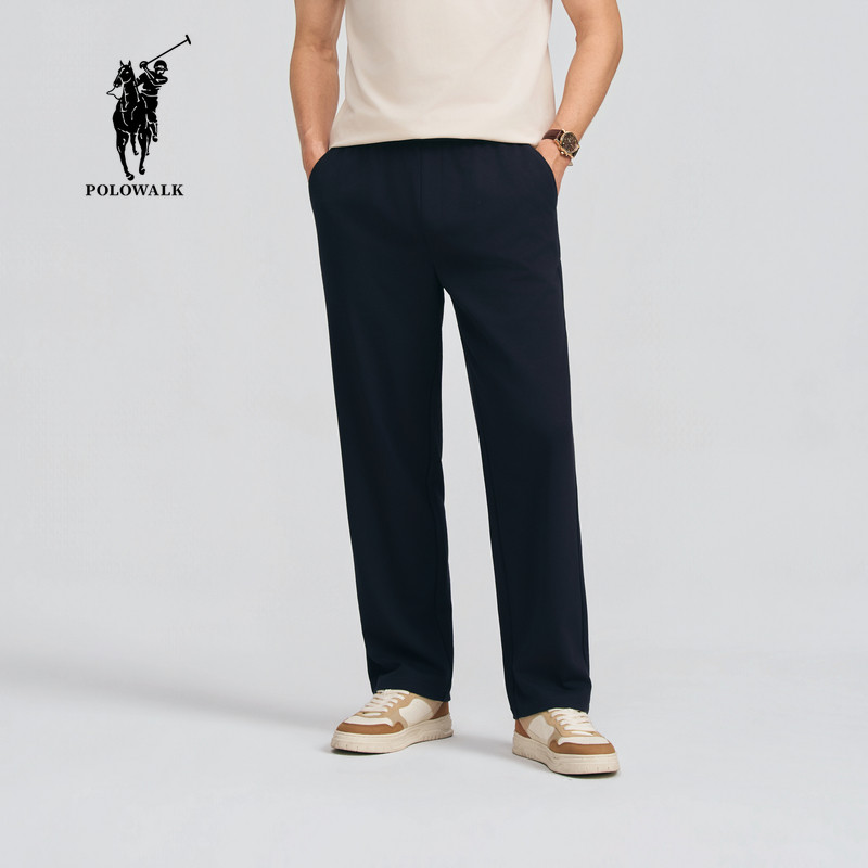 POLOWALK男式休闲裤2026春夏裤新品松紧腰扁抽绳休闲长裤直筒卫裤,男装,休闲裤,淘宝优惠券,粉丝福利购,淘宝优惠卷