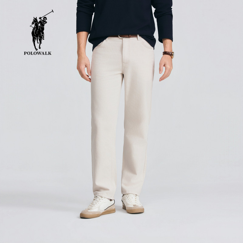 POLOWALK男式休闲裤2026春夏裤新品棉麻混纺经典直筒显瘦休闲长裤,男装,休闲裤,淘宝优惠券,粉丝福利购,淘宝优惠卷