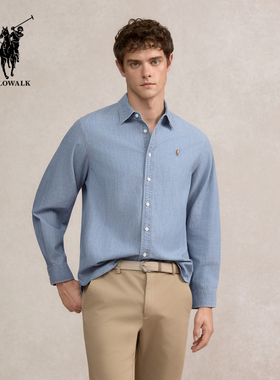 POLOWALK男装2025秋季新品男式长袖衬衫AF5W53250251