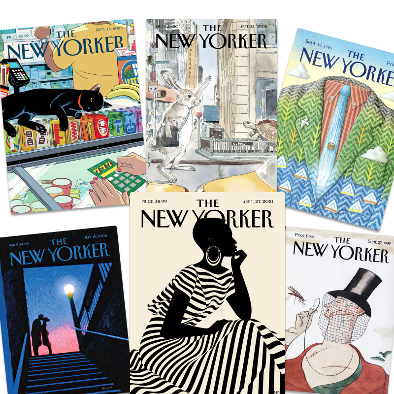 New Yorker纽约客杂志封面海报装饰画艺术小清新复古文艺卧室墙画