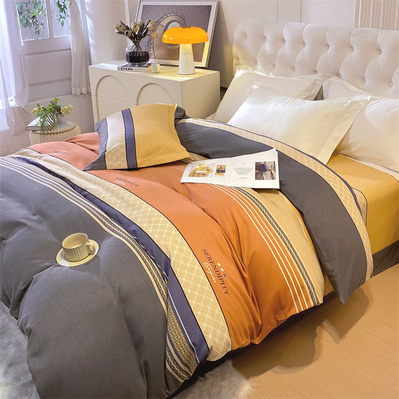 简约被套单件纯棉加厚磨毛被罩