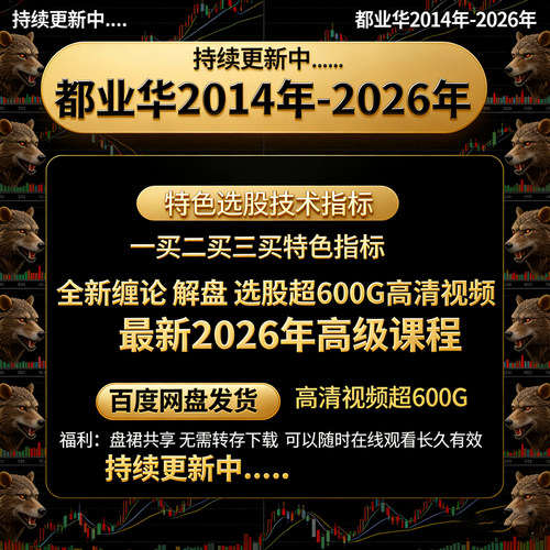 600G都业华2014-2026持续更新中枢缠论高级选股解盘课程一二三买
