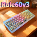 Rule60v3机械键盘HHKB外壳WKL三模WK套件GH60客制化RAW版 本无线