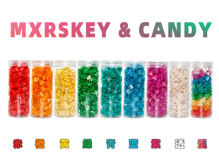 CANDY七彩透明rainbow冰晶轴线性机械键盘RGB轴体开关 MXRSKEY