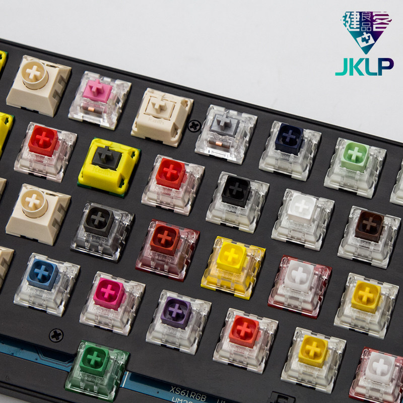 凯华轴体box白轴royal金丝雀navy中国风绿pink极速粉银jade冰淇淋