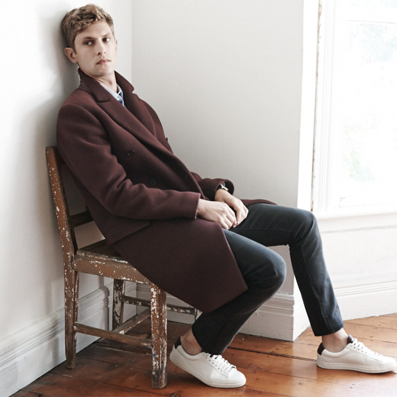 eraldo意大利gao级男装系列焦糖色阿尔帕卡羊毛双排扣切斯特大衣