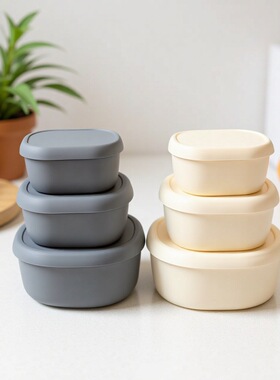 食品级硅胶午餐盒微波炉加热耐高温便当盒宝宝辅食碗家用保鲜盒子