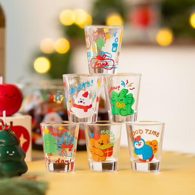 2026圣诞节烧酒杯平安夜送礼烈酒杯子一两杯白酒一口清酒家用聚会