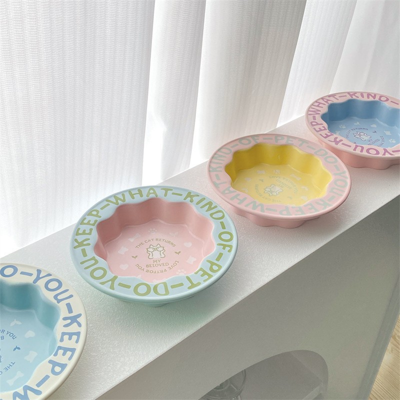 托盘陶瓷早餐盘红花圆形小清新