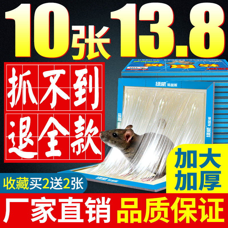粘鼠板强力一窝端粘老鼠黏贴除药胶加大加厚捉灭沾捕驱鼠神器家用