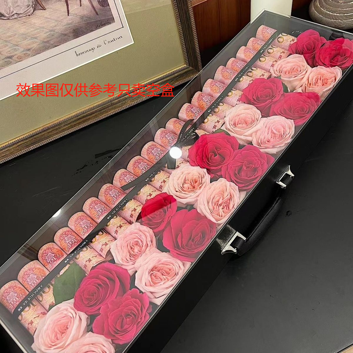 情人节维密手提盒亚克力透明长方形表白玫瑰花礼盒花束包装