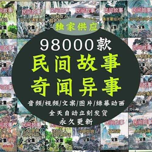 奇闻异事民间故事剧本未解之谜短视频抖音快手自媒体素材剪辑教程