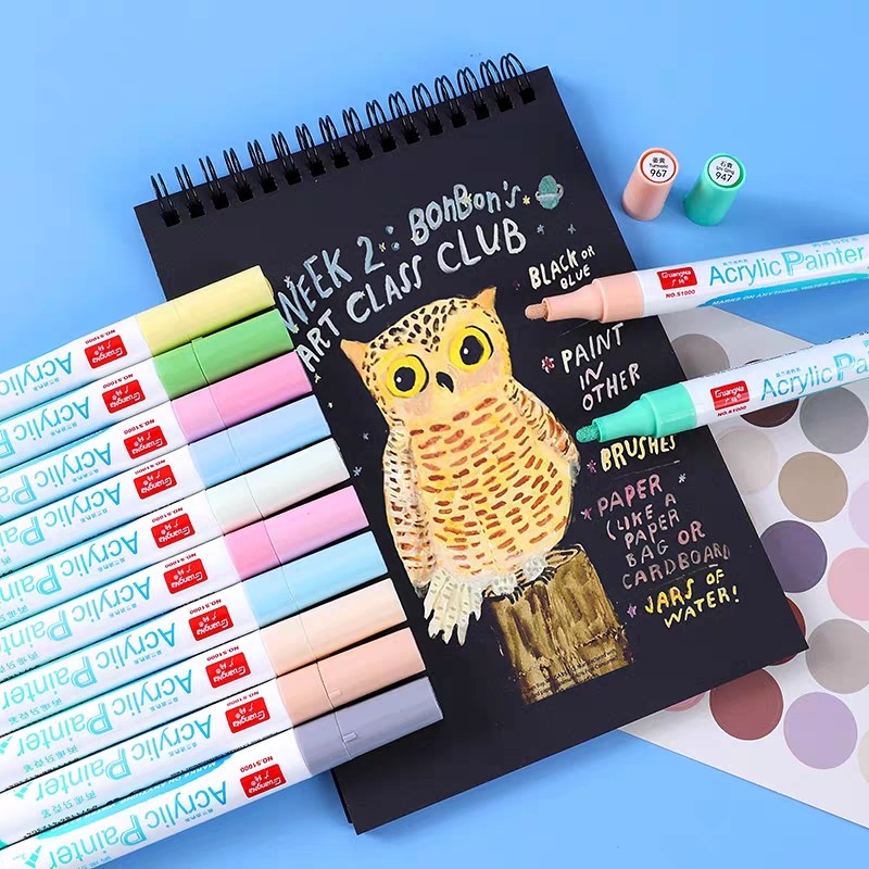 广纳丙烯马克笔莫兰迪防水不透色手绘画鞋衣服玻璃咕卡涂鸦绘画笔,文具电教/文化用品/商务用品,马克笔,淘宝优惠券,粉丝福利购,淘宝优惠卷