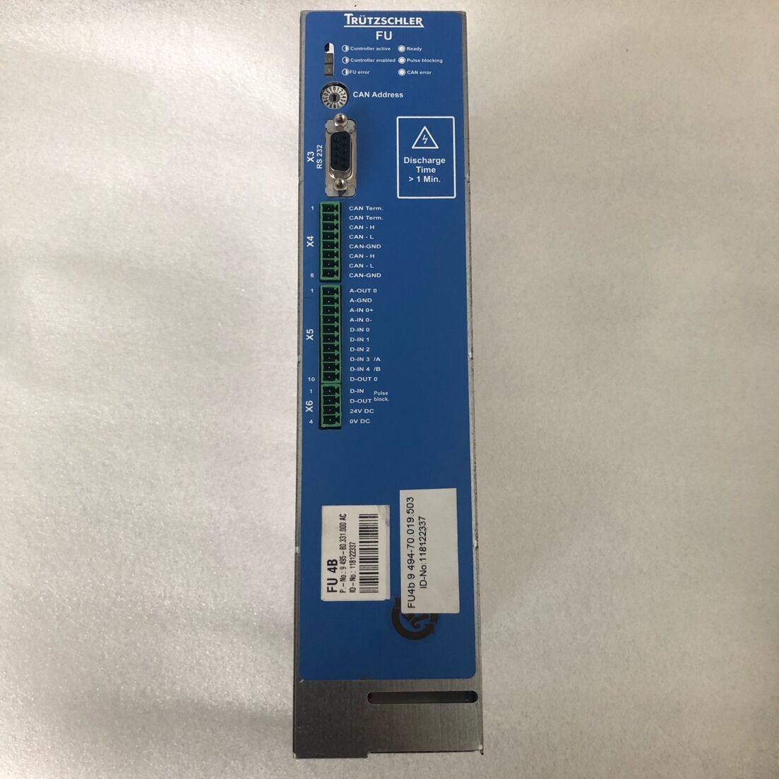 TRUTZSCHLER特吕茨勒伺服驱动器 FU4B现货实拍 拍前询价