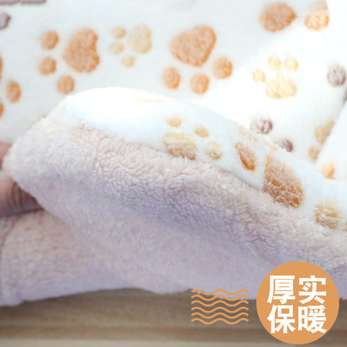 加厚毛绒垫子猫窝猫咪睡垫狗窝珊瑚绒狗毯子加棉垫子保暖窝垫批发